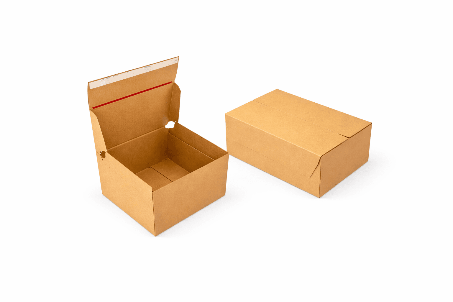 Kraft cardboard boxes on white background.png